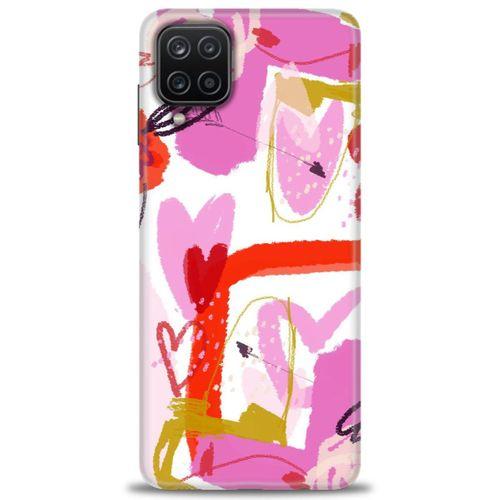 Samsung Galaxy M12 Kılıf HD Baskılı Kılıf - Pembeler + Tam Ekran Koruyucu