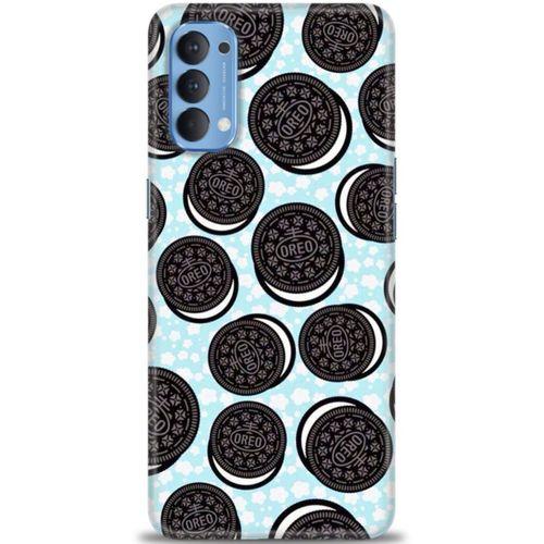 Oppo Reno 4 Kılıf HD Baskılı Kılıf - Oreo + Tam Ekran Koruyucu