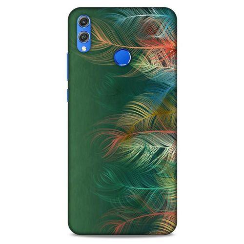 Huawei Honor 8x Kılıf Desenli Özel Seri Tüyler (31) TPU Kılıf