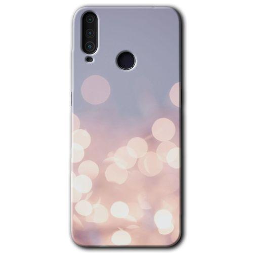 MRCİLETİSİM General Mobile GM 10 Kılıf HD Desen Baskılı Arka Kapak + Temperli Cam - Blur Lights