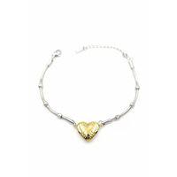 Kalp Zincir Bileklik - Altın