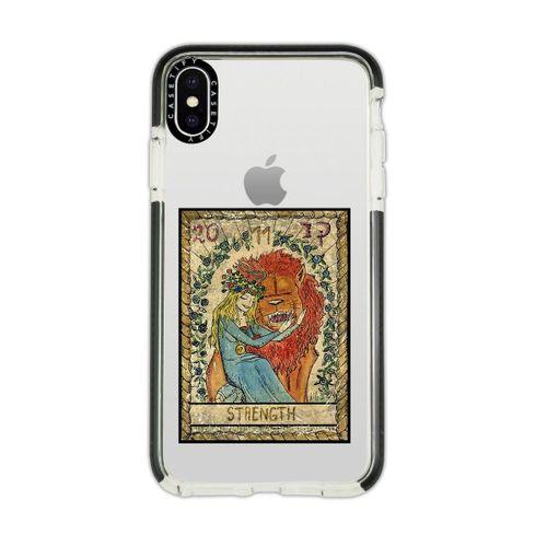iPhone X Casetify Strenght Desenli Anti Shock Premium Silikonlu Siyah Kenar Detaylı Telefon Kılıfı