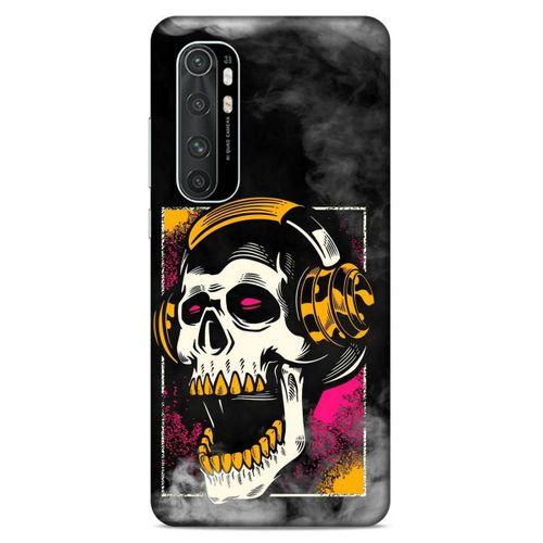Lopard Xiaomi Mi Note 10 Lite Uyumlu Kılıf Tattoo's (10) Full Koruma Kılıfı Turuncu