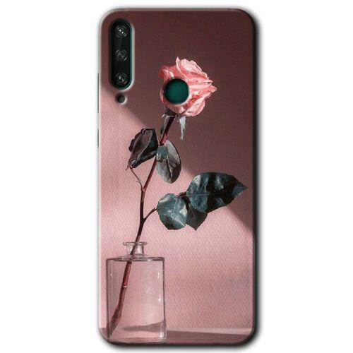 Huawei Y6P Kılıf HD Desen Baskılı Arka Kapak - Retro Gül + Kırılmaz Cam