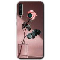 Huawei Y6P Kılıf HD Desen Baskılı Arka Kapak - Retro Gül + Kırılmaz Cam