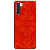 Mermer Desenli (39) Tema Liquid Crystal Kılıf Falu Kırmızı Oppo A91 Kılıf