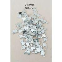 Oya Abiye Bileklik Kolye Pleksi Metalik Plastik Pul Gümüş Renk 24 gram 270 adet - BNC566