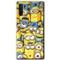 Samsung Galaxy Note 10 Kılıf HD Desen Baskılı Arka Kapak + Temperli Cam - Minion Ordusu