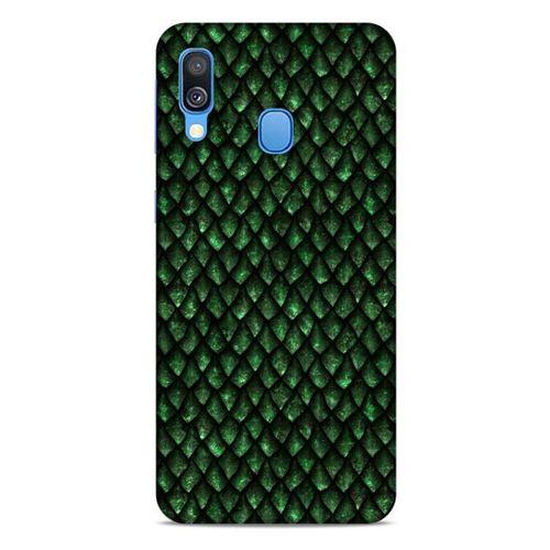 Samsung Galaxy A40 Kılıf Dragons (5) Koruma Kabı Ejderha Koyu Yeşil Pul