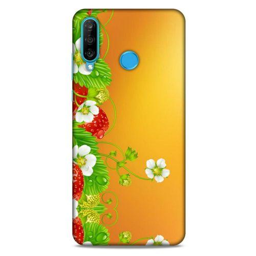 Lopard Huawei P30 Lite Uyumlu Kılıf Bahar (21) Koruyucu Kapak Çilek Ağacı