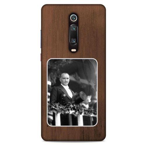 Xiaomi Redmi K20 Pro Kılıf Atatürk (35) Fit Design Kılıf Kahverengi Duvar