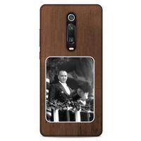 Xiaomi Redmi K20 Pro Kılıf Atatürk (35) Fit Design Kılıf Kahverengi Duvar