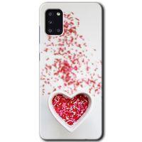 Galaxy A31 Kılıf HD Desen Baskılı Arka Kapak - Kalpli Şekerleme