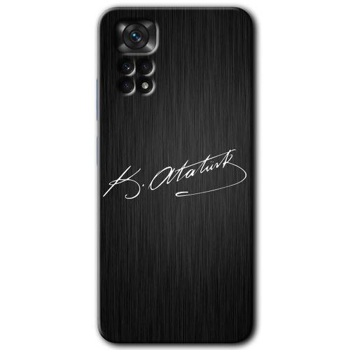 Redmi Note 11 5G Global Kılıf HD Desen Baskılı Arka Kapak - İmza Atatürk + Kırılmaz Cam