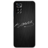 Redmi Note 11 5G Global Kılıf HD Desen Baskılı Arka Kapak - İmza Atatürk + Kırılmaz Cam