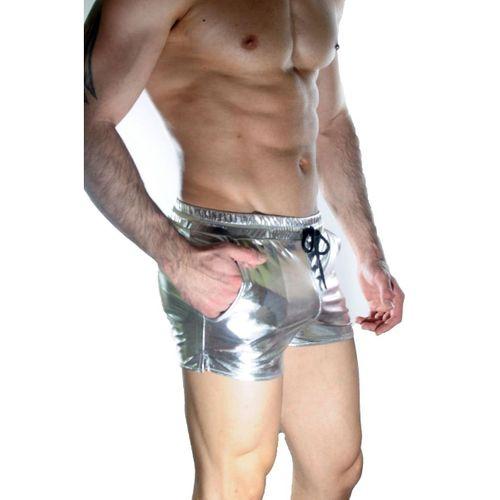 Erkek Gümüş Lame Short