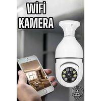 Ampul Görünümlü Güvenlik Kamerası Duylu Wifi Kamerası Dönebilen