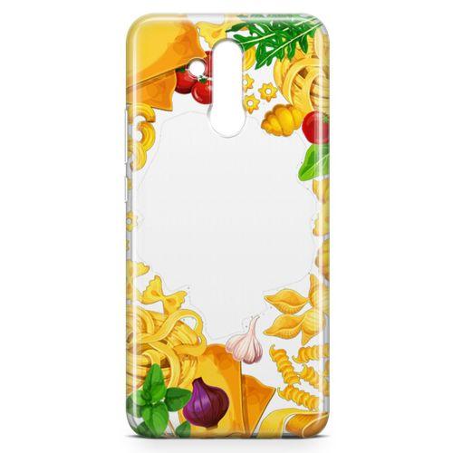 Huawei Mate 20 Lite Kılıf İtalyan Makarna Malzemeleri Arka Kapak Koruma Desenli Full Koruyucu