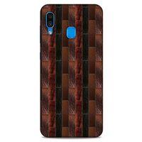 Samsung Galaxy A30 Kılıf Patchwork (8) Baskılı Kılıf Siyah Kahverengi