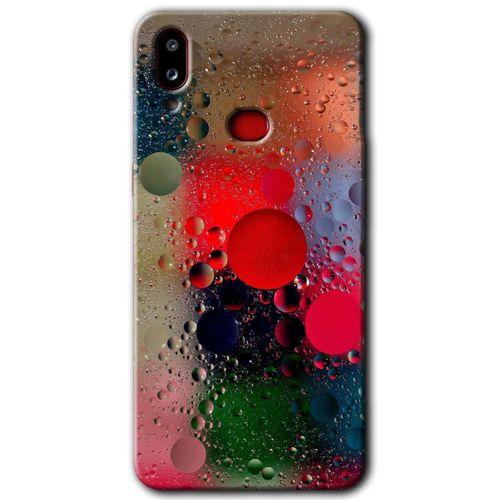 MRCİLETİSİM Samsung Galaxy A10s Kılıf Baskılı Kapak - Wet Bubbles +Tam Kaplayan Mat Seramik