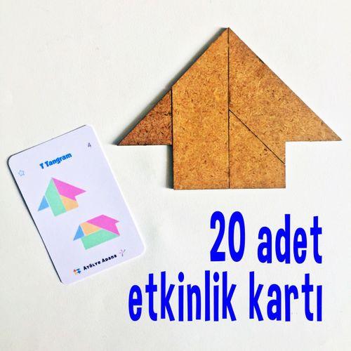 Kalp, Kare Ve T Tangram Akıl Zeka Mantık Matematik Beceri Eğlenceli Öğretici Oyunu