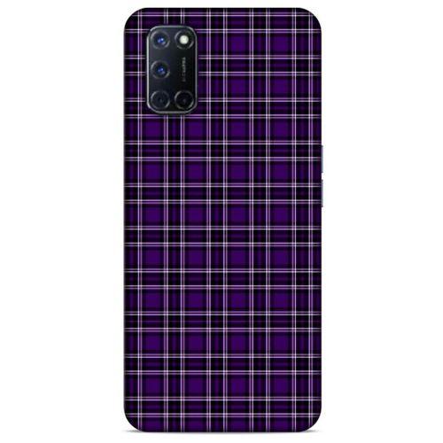 Oppo A92 Uyumlu Kılıf Mor Delisi (11) Tam Koruma Çizgili