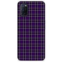 Oppo A92 Uyumlu Kılıf Mor Delisi (11) Tam Koruma Çizgili