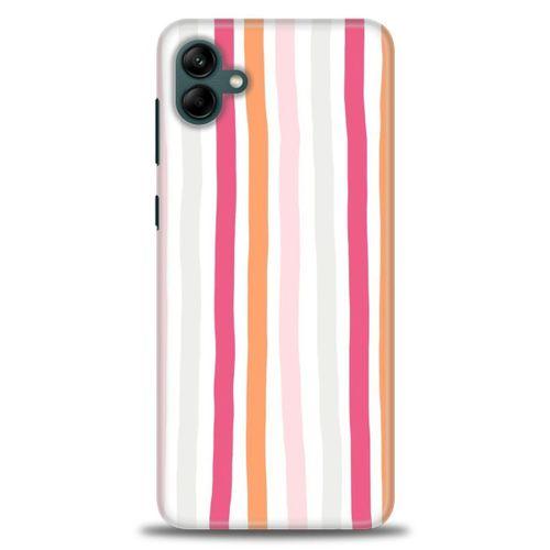 Samsung Galaxy A04 Kılıf HD Baskılı Kılıf - Pembe Çubuklar + Tam Ekran Koruyucu
