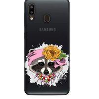 Zoologix (44) Samsung Galaxy A20 Şeffaf Kılıf Silikon Desenli