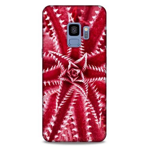 Lopard Samsung Galaxy S9 Uyumlu Kılıf Bahar (27) Tasarımlı Kılıf Kırmızı