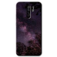 Xiaomi Redmi 9 Kılıf HD Desen Baskılı Arka Kapak+Temperli Cam - Gece Galaksi