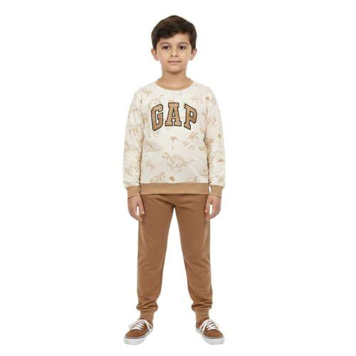 Erkek Çocuk Önü Baskılı Sweatshirt Ve Eşofman Alt Takım BGL-ST05251