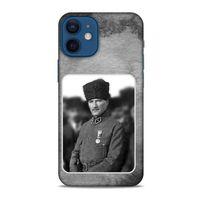 Apple iPhone 12 Mini Kılıf Atatürk (38) Neo Hybrid Kılıf Antrasit Taş