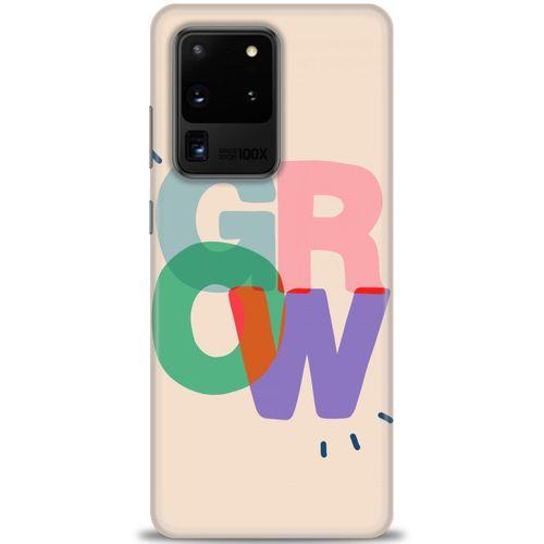 Samsung Galaxy S20 Ultra Kılıf HD Baskılı Kılıf - Grow + Tam Ekran Koruyucu