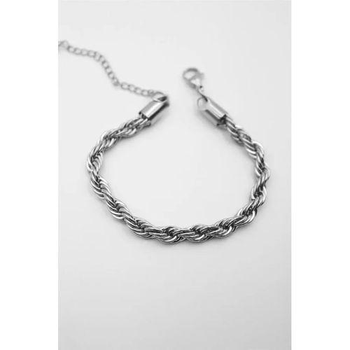 Burgu Çelik Bileklik 4mm - Gümüş