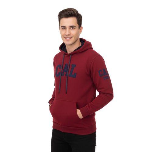 Erkek Bordo Kapüşonlu Sweatshirt Cal BGL-ST02286