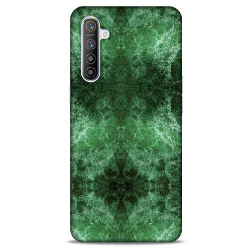 Mermer Desenli (12) Tema Koruyucu Silikon Yeşil Oppo Realme XT Kılıf