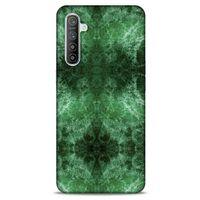 Mermer Desenli (12) Tema Koruyucu Silikon Yeşil Oppo Realme XT Kılıf