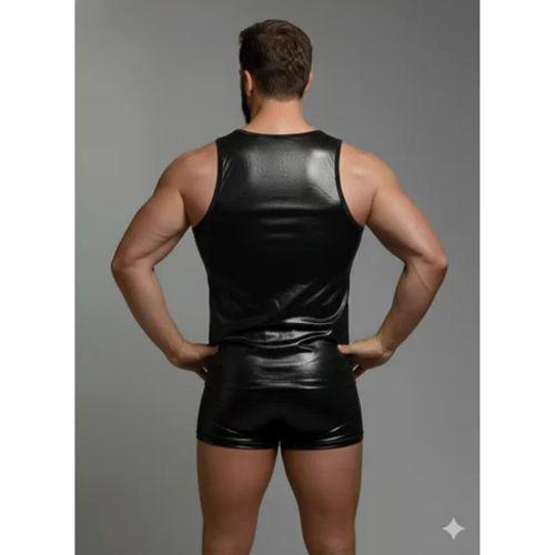 Erkek Lame Tank Top Boxer Takımı