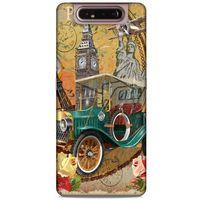 Retro (37) Desen Silicone Cover Renkli Samsung Galaxy A80 Kılıf