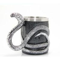 Paslanmaz Çelik Yılan Tasarımlı Kupa Bardak