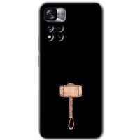 MRCİLETİSİM Xiaomi Redmi Note 11 Pro Plus 5G Kılıf HD Desen Baskılı Arka Kapak+Temperli Cam - Thor Çekiç