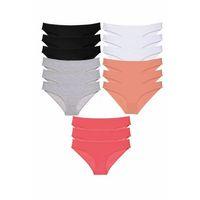 15 adet Süper Eko Set Likralı Kadın Slip Külot Siyah Ten Gri Beyaz Fuşya