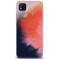 Xiaomi Redmi 9C Kılıf HD Baskılı Kılıf - Sisli Turuncu + Tam Ekran Koruyucu