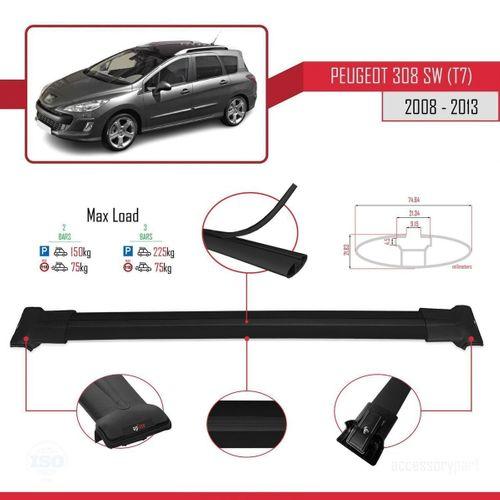 Peugeot 308 SW (T7) 2008-2013 Arası ile Uyumlu FLY Model Ara Atkı Tavan Barı SİYAH