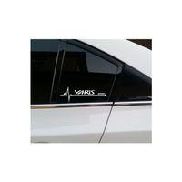 MRK Toyota Yaris İçin Uyumlu Aksesuar Oto Kapı Yan Cam Sticker Beyaz 20*7 Cm