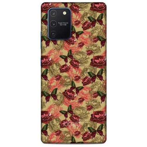 Samsung Galaxy S10 Lite Kılıf Kelebek Etkisi (39) Liquid Crystal Kılıf Turuncu Yeşil