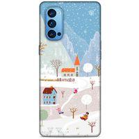 Oppo Reno 4 Pro Kılıf Snowix (40) Fit Silikon Kılıf Beyaz Mavi