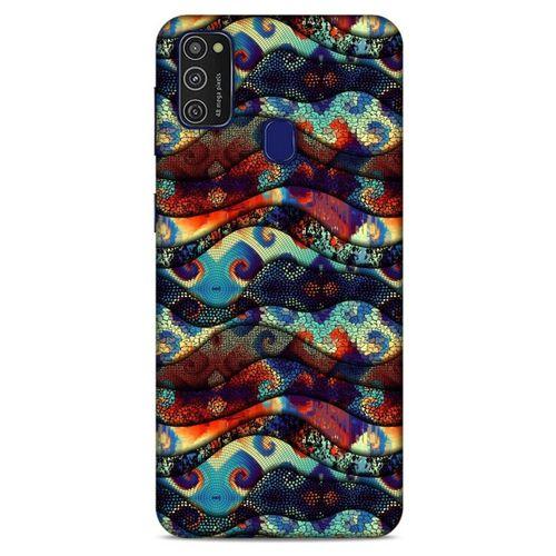 Samsung Galaxy M21 Kılıf Baskılı Özel Seri Taşlı (41) Tank Kılıf
