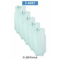 Yeşil Askılı Body Zıbın 2-7 YAŞ Çocuklar İçin (5 ADET) Alttan Çıtçıtlı Özel Gereksinimli